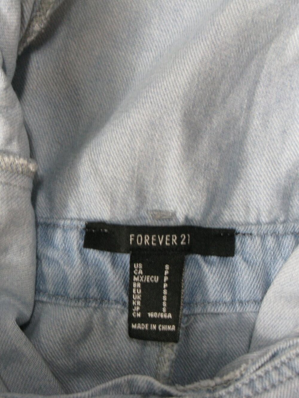 Forever 21 Denim Ruffle Strap Overalls Size Small - Picture 5 of 5